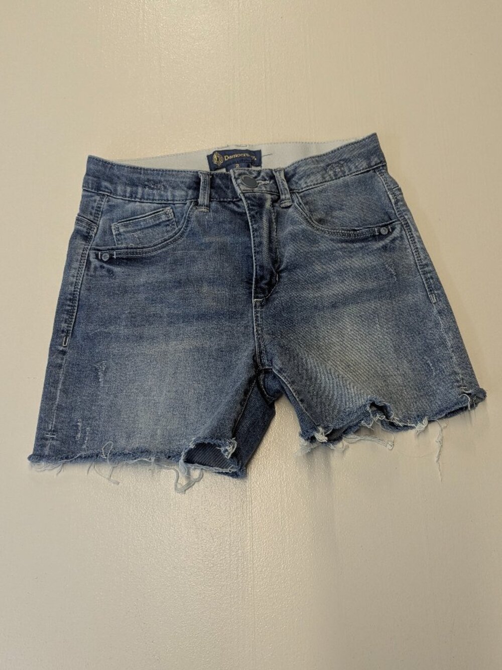 Democracy Size 2 Blue Jean Cutoff Shorts Mid-Rise